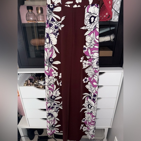 Express Floral Strapless Wide Leg Jumpsuit - Picture 8 of 10